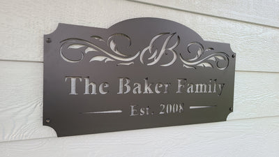 Family Name Sign - Wheat State Designs
