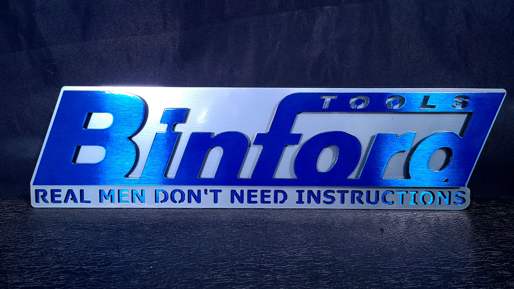 Binford Tools Blue Man Cave 8 Inch Super High Gloss Decal Sticker