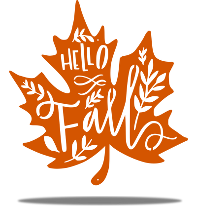 Hello Fall Leaf - Wheat State Designs